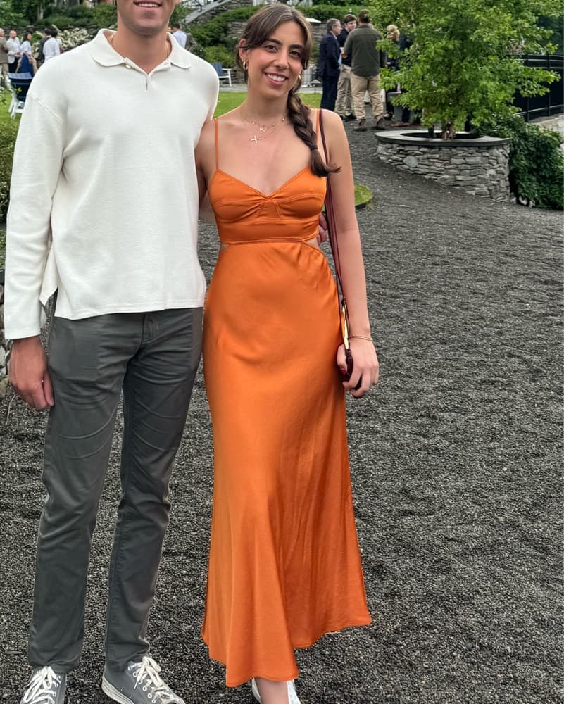 ALC orange Satin Dress - Image 3