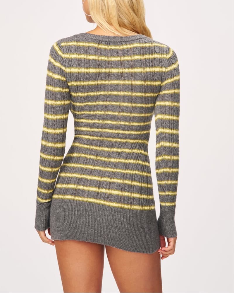 Chic Striped Sweater Dress - Image 2