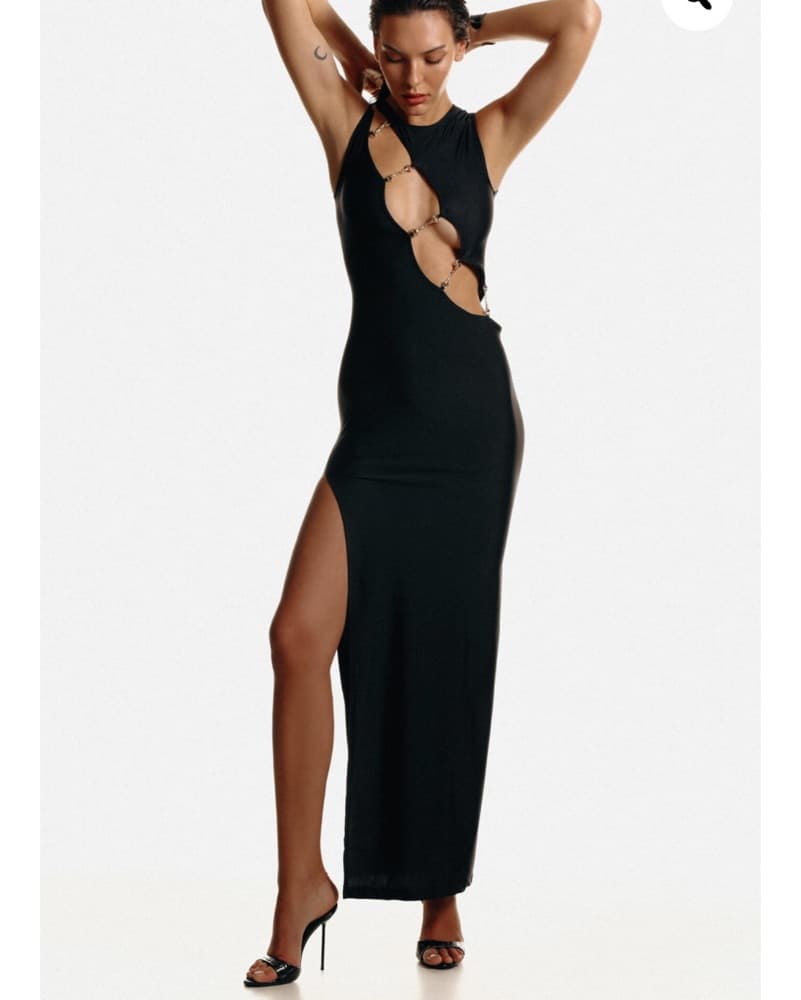 Swim By Di Golden Chain Black Dress - Image 3