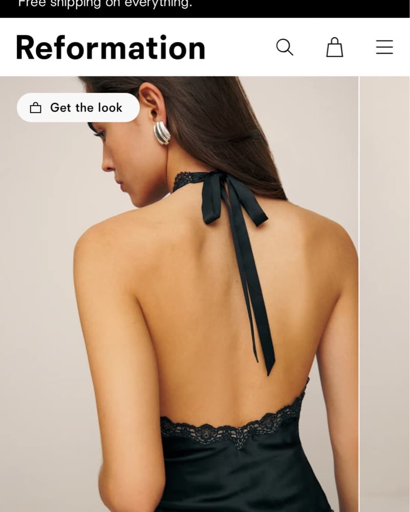 Reformation Monica Silk Top XS - Image 3
