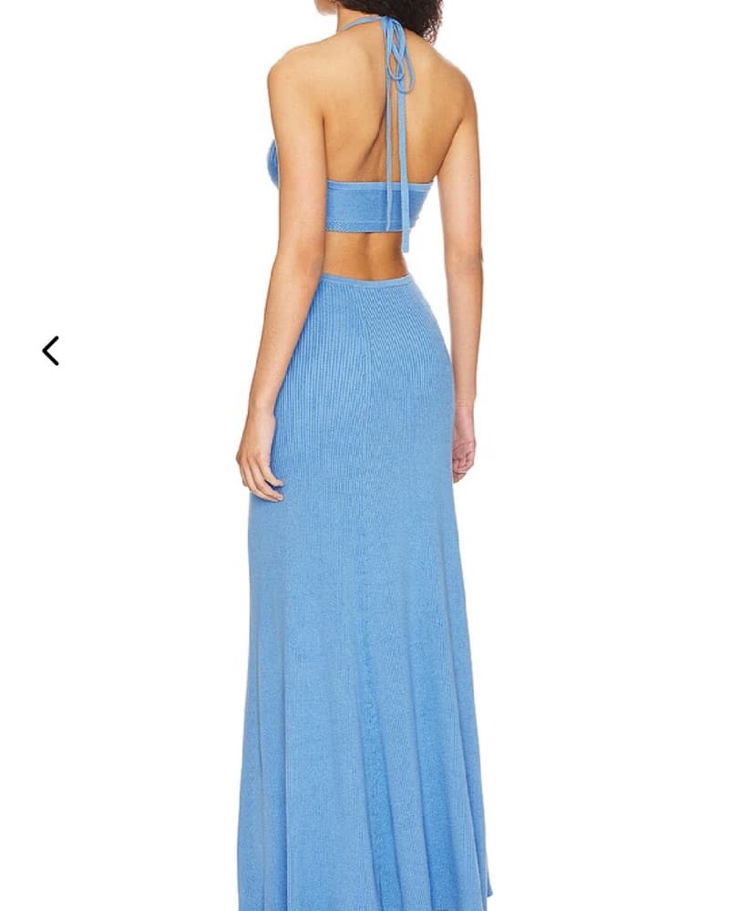 Lovers And Friends Blue Knit Maxi Dress - Image 3