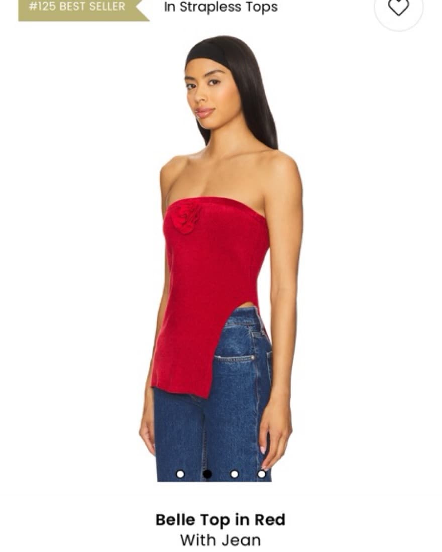 With Jean Rose Tube Top - Image 4