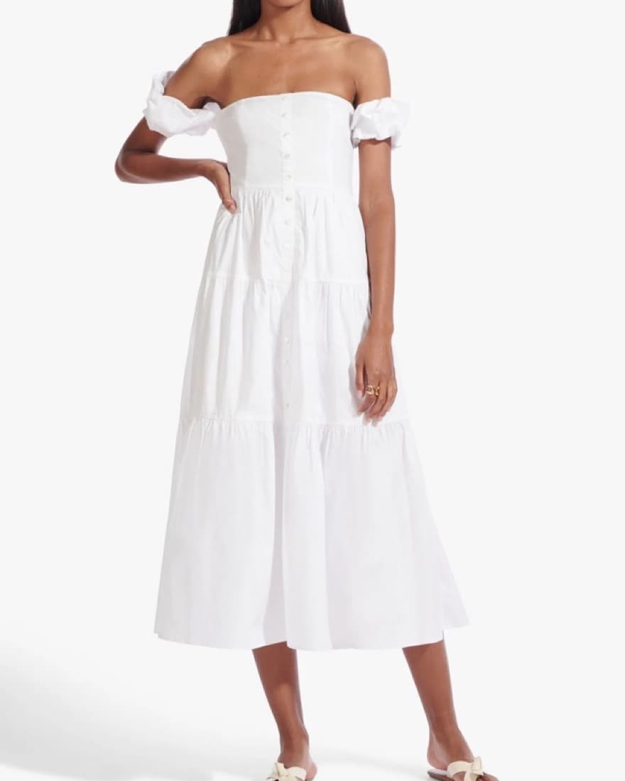 Staud White Elio Dress - Image 3