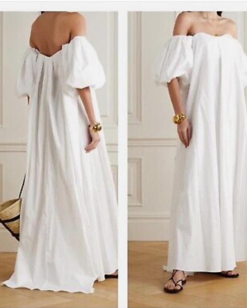 Caroline Constas White Cotton Maxi  - Image 3