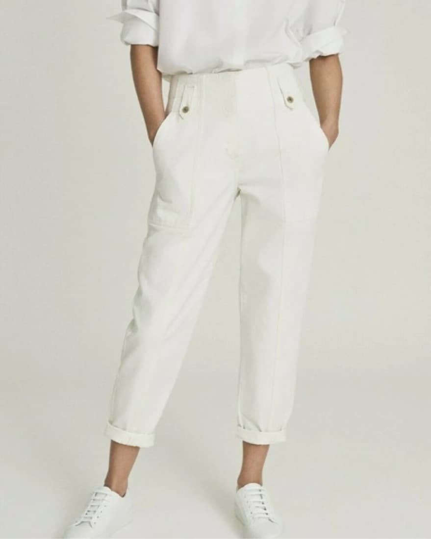 NWT Reiss Cargo White Pant Trouser - Image 5