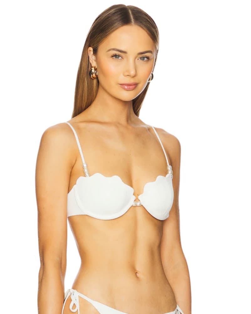 L SPACE White Shell-Shaped Underwire Bikini  - Image 5