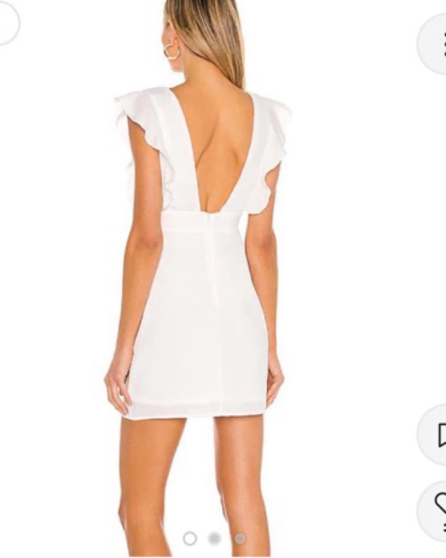 Harlow Mini Dress in White - Image 2