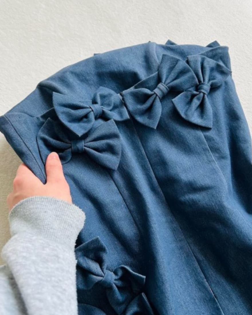 Ultra Mini Denim Bustier Dress - Image 4