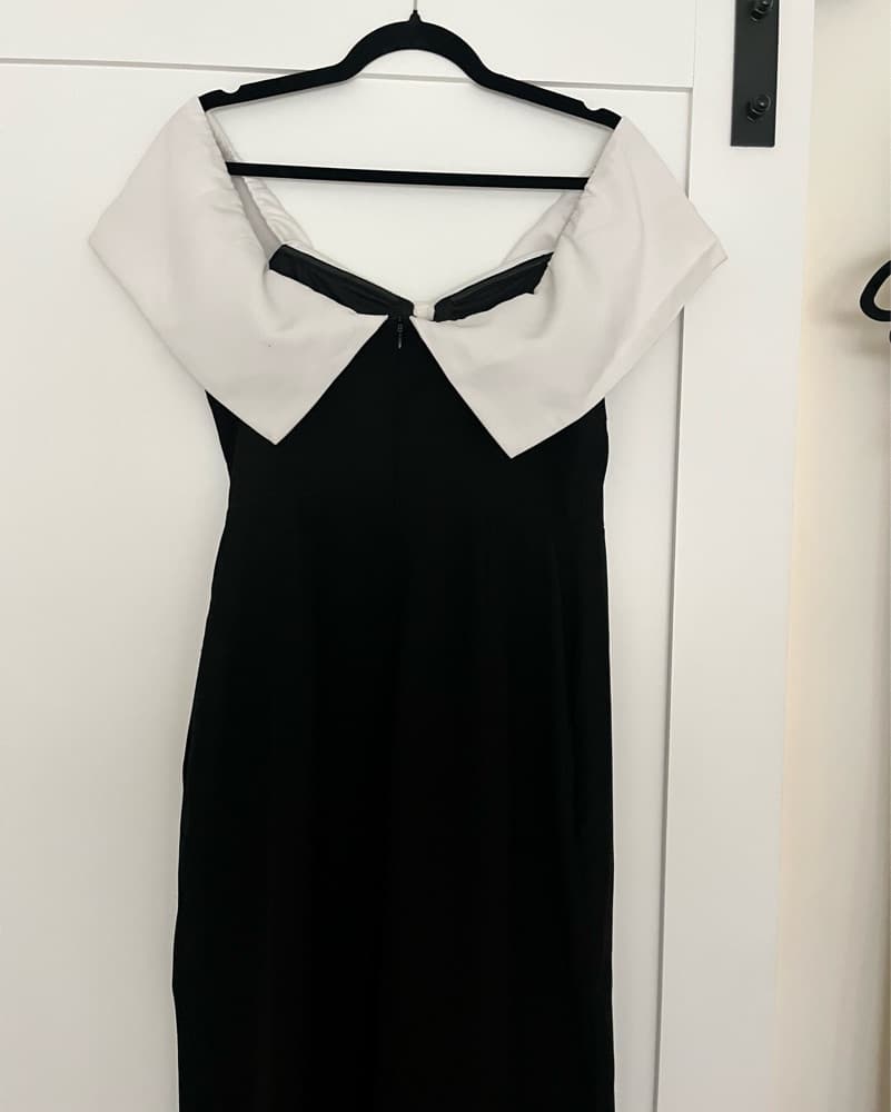 Black & White Off The Shoulder Jumpsuit - Image 2