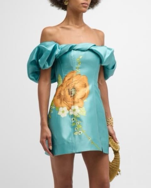 Alemais Blue Mini Dress - Image 2