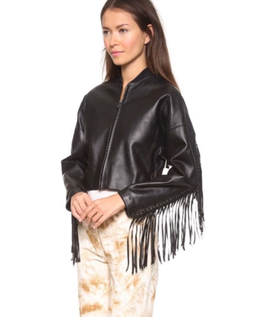 3.1 Phillip Lim Fringe Leather Jacket - Image 1