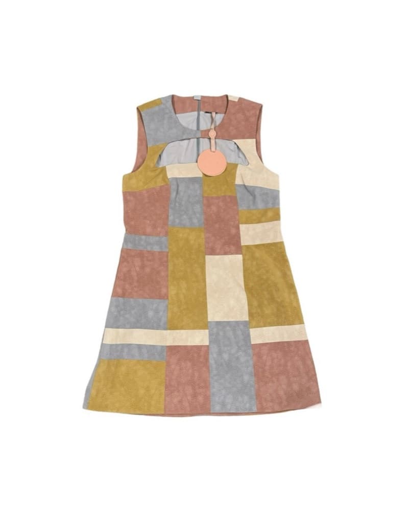 Enzie Mini Dress in Patchwork - Image 4