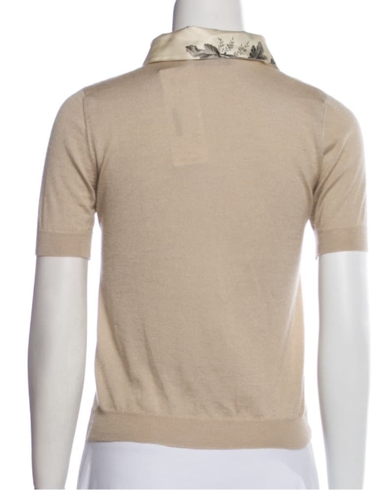 vintage Prada silk polo blouse - Image 3