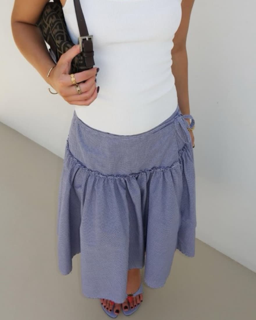Mode Mischief Costes Skirt In Bluberry - Image 3