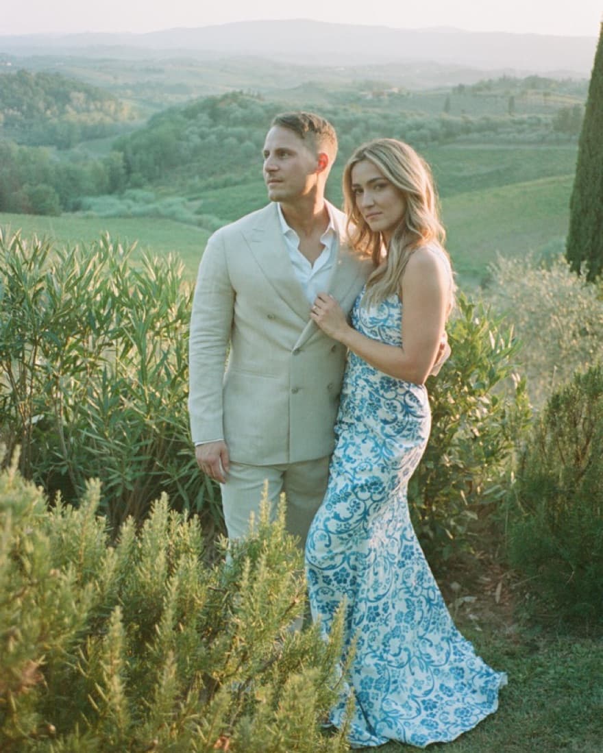 Carolina Herrera Blue &White Toile Gown  - Image 1
