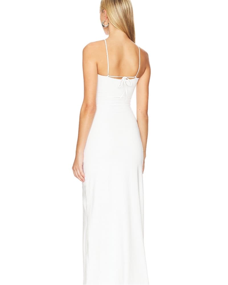 maygel coronel White Cutout Maxi Dress - Image 3