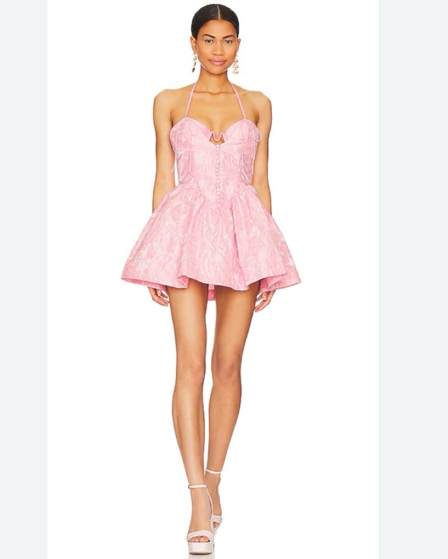 For Love & Lemons Mini Pink Dress - Image 1