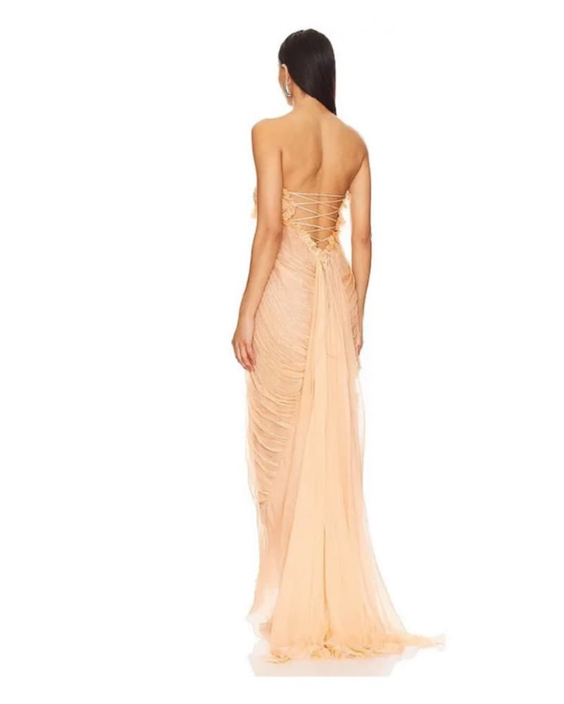 MARIA LUCIA HOHAN-Lyna Gown in Orange - Image 3