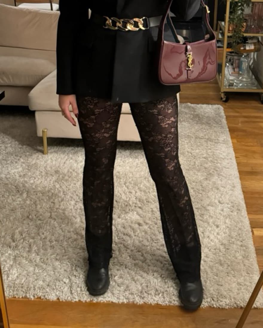 Black Lace Pants - Image 1