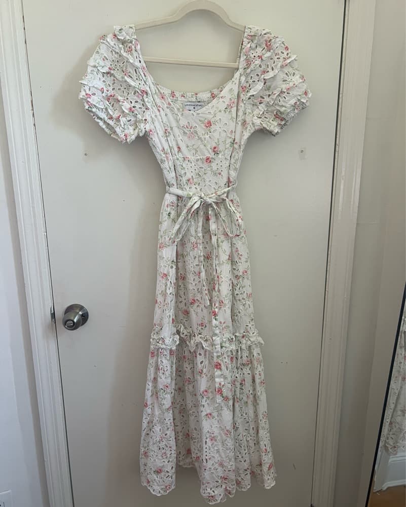 LoveShackFancy Eyelet Long Dress - Image 5