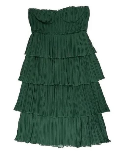 Lovers & Friends Green Tiered Midi Dress - Image 2