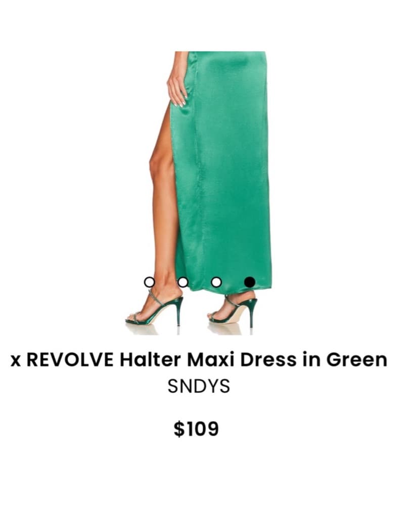SNDYS x REVOLVE Halter Maxi Dress Green - Image 3