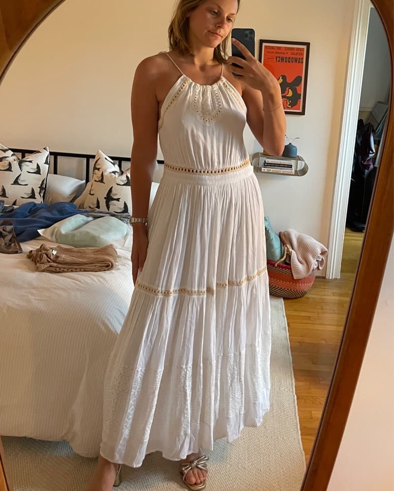 Boho Chic White Maxi Dress - Image 1