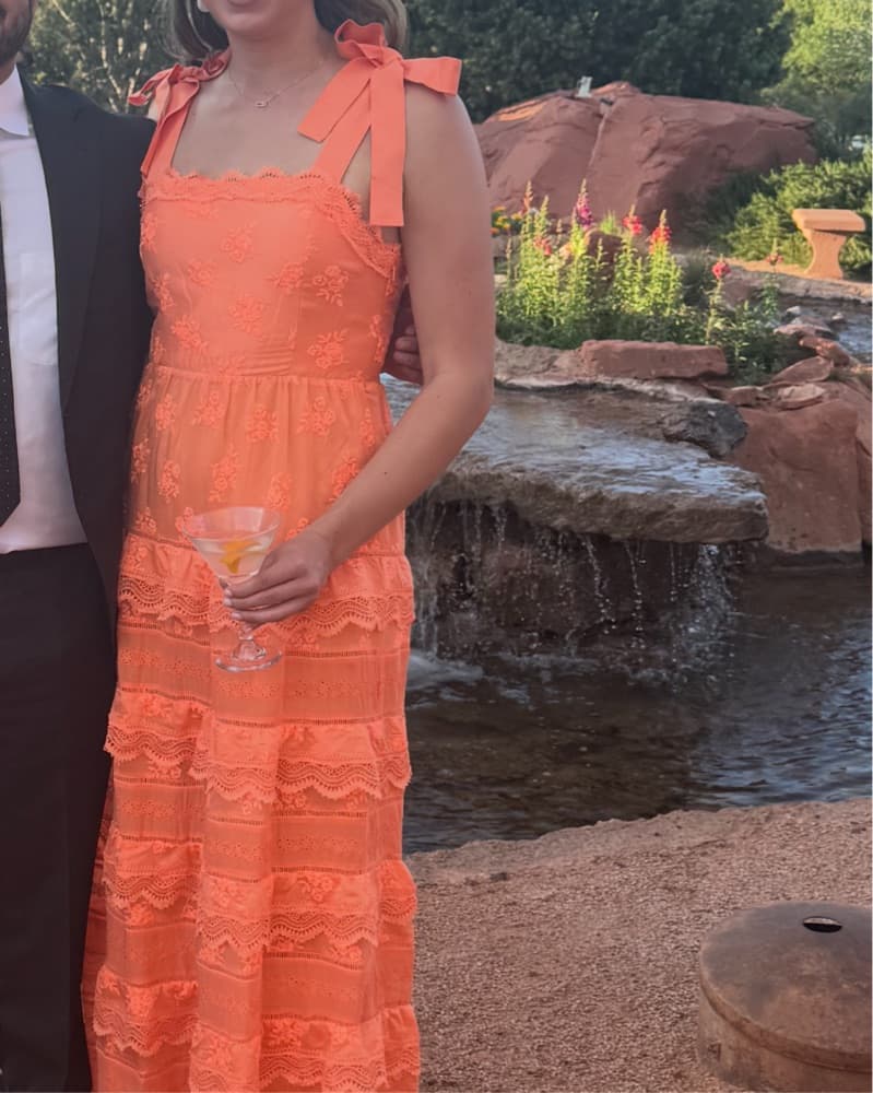 Alice + Olivia Orange Maxi Dress - Image 4