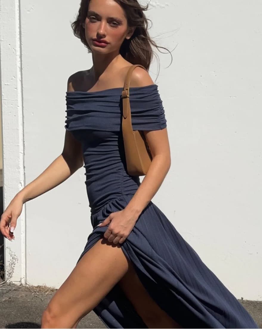 Lioness Field Of Dreams Dress Navy - Image 1