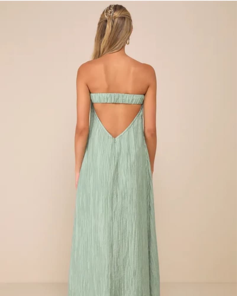 Radiant Season Plisse Cutout Maxi Dress - Image 4