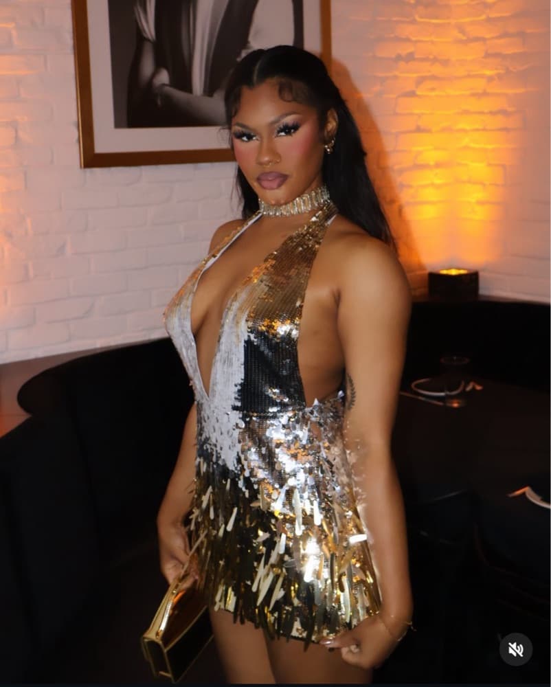 Retrofete Kinara Dress In Silver & Gold  - Image 1