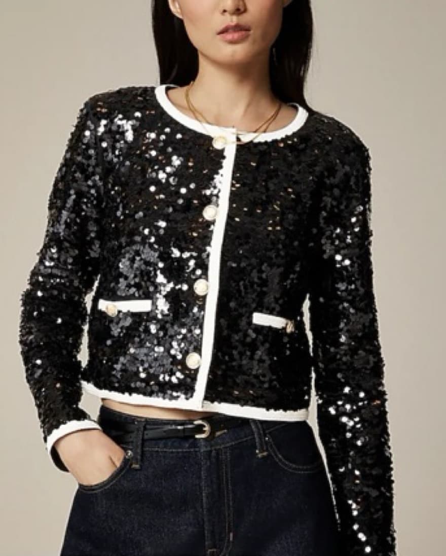 J Crew Sequin Cardigan - Image 1