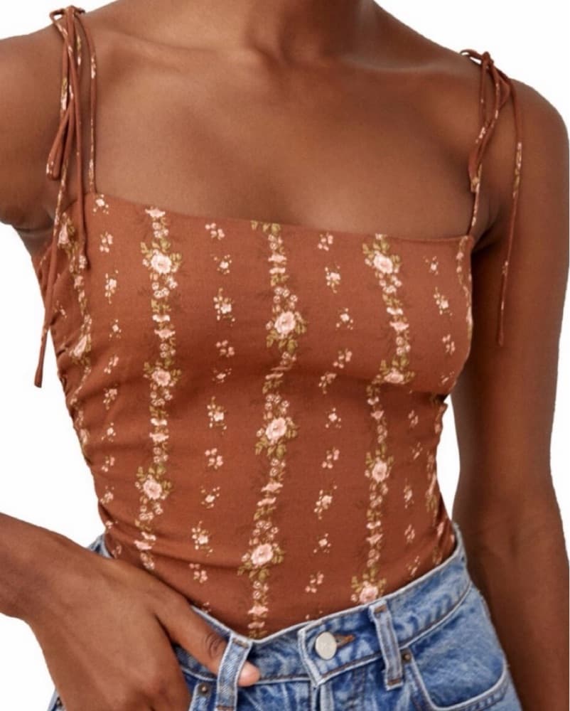 Reformation Lupe Top - Bosque - Image 1