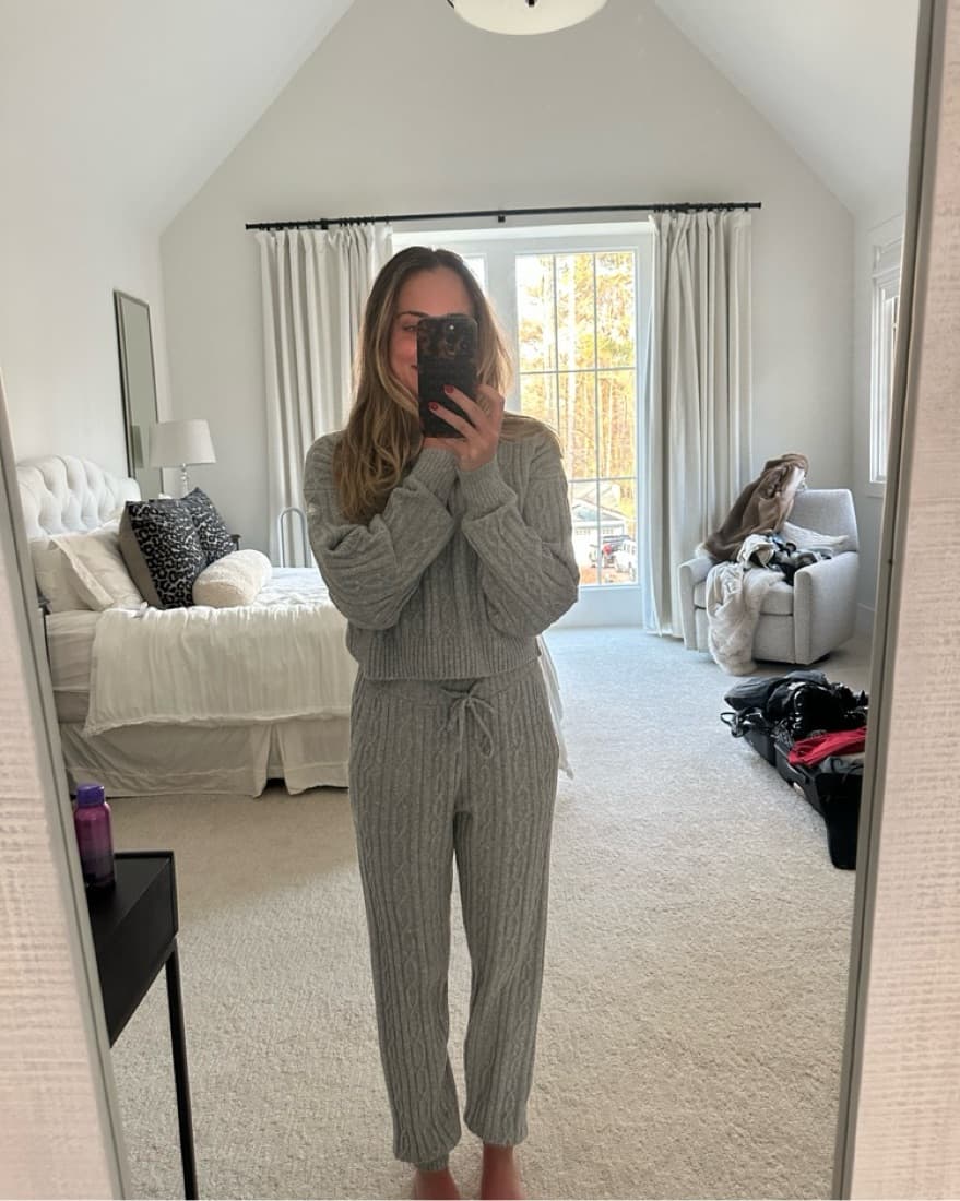 Alo Cable Knit Winter Bliss Set - Grey - Image 2