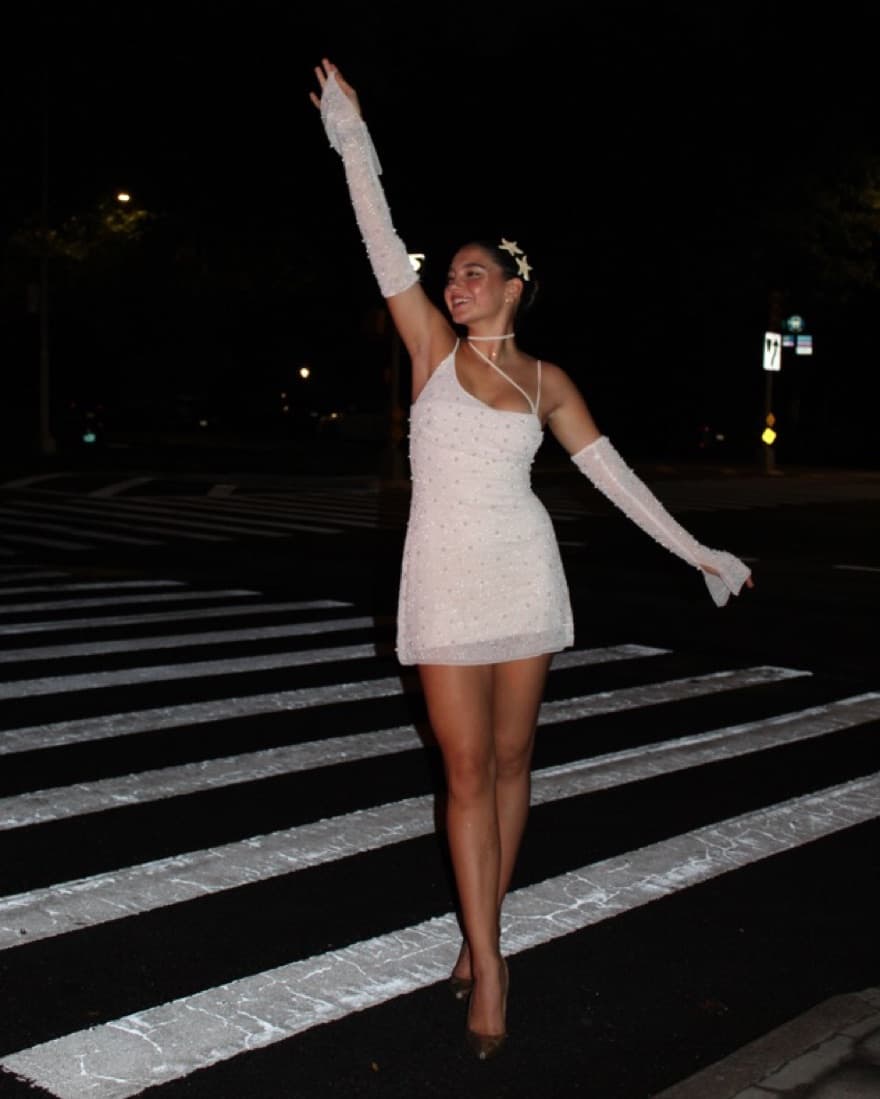 SOHO Oh Polly Mini Dress Ivory - Image 3