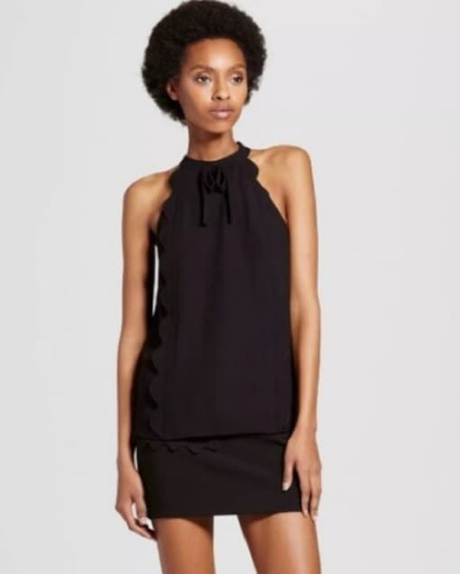Victoria Beckham Scallop Bow Blouse - Image 1
