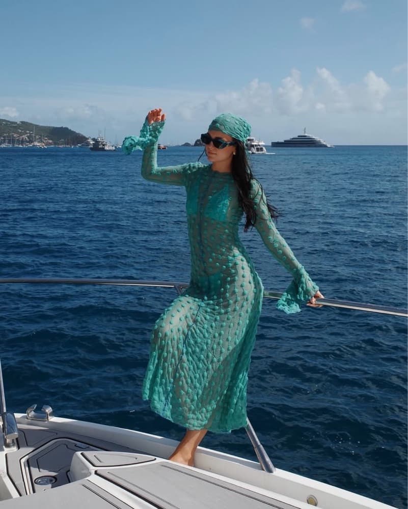 Marfa Green Debbie Lace Dress  - Image 4