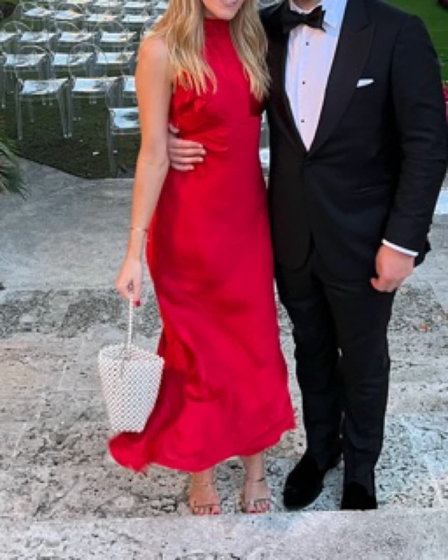 Bardot Red Maxi Dress - Image 2