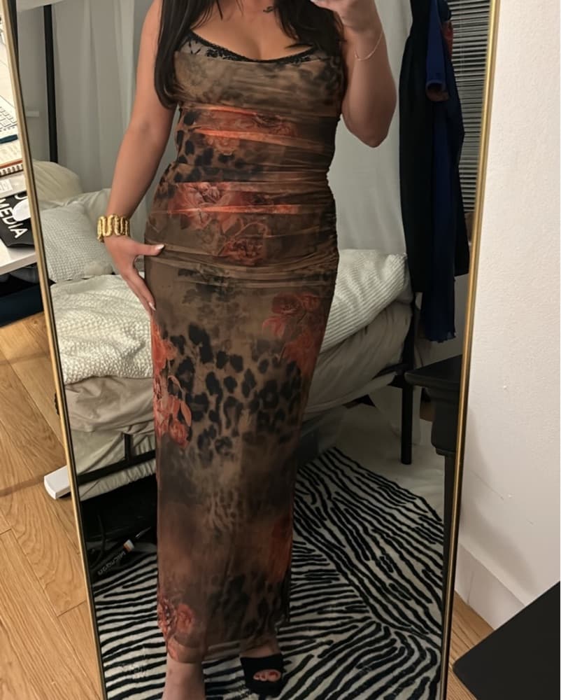 Nalini Leopard Print Maxi Dress - Image 1