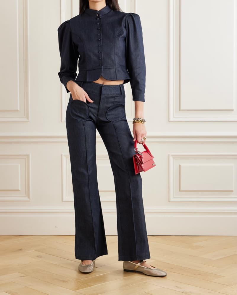 Destree Amoako Denim Peplum Jacket - Image 1