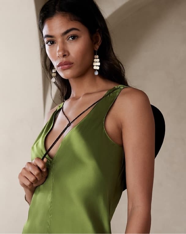 Silk Maxi Dress - Banana Republic - Image 2