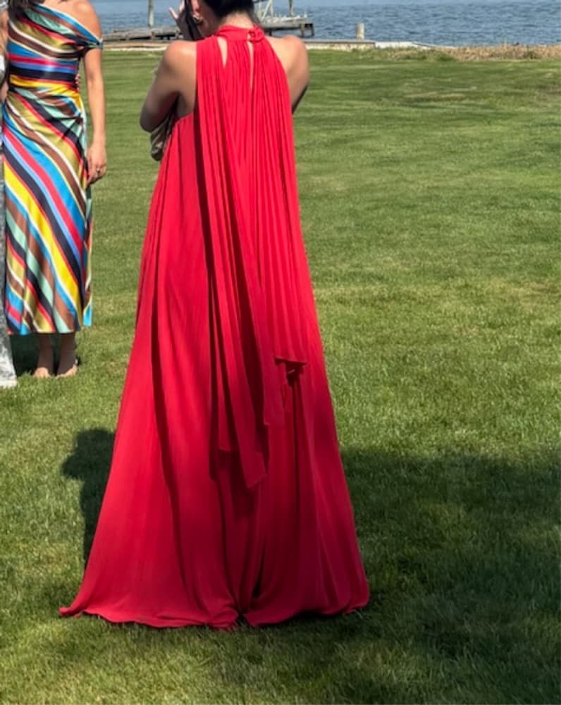 Anthropologie High-Neck Pleated Maxi  - Image 5