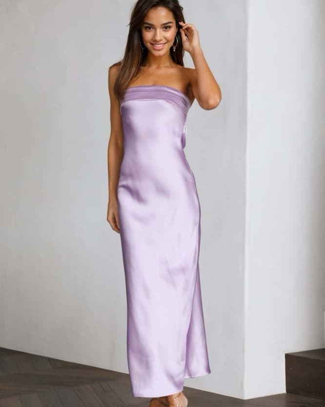 Lilac Silk Dress - Image 1