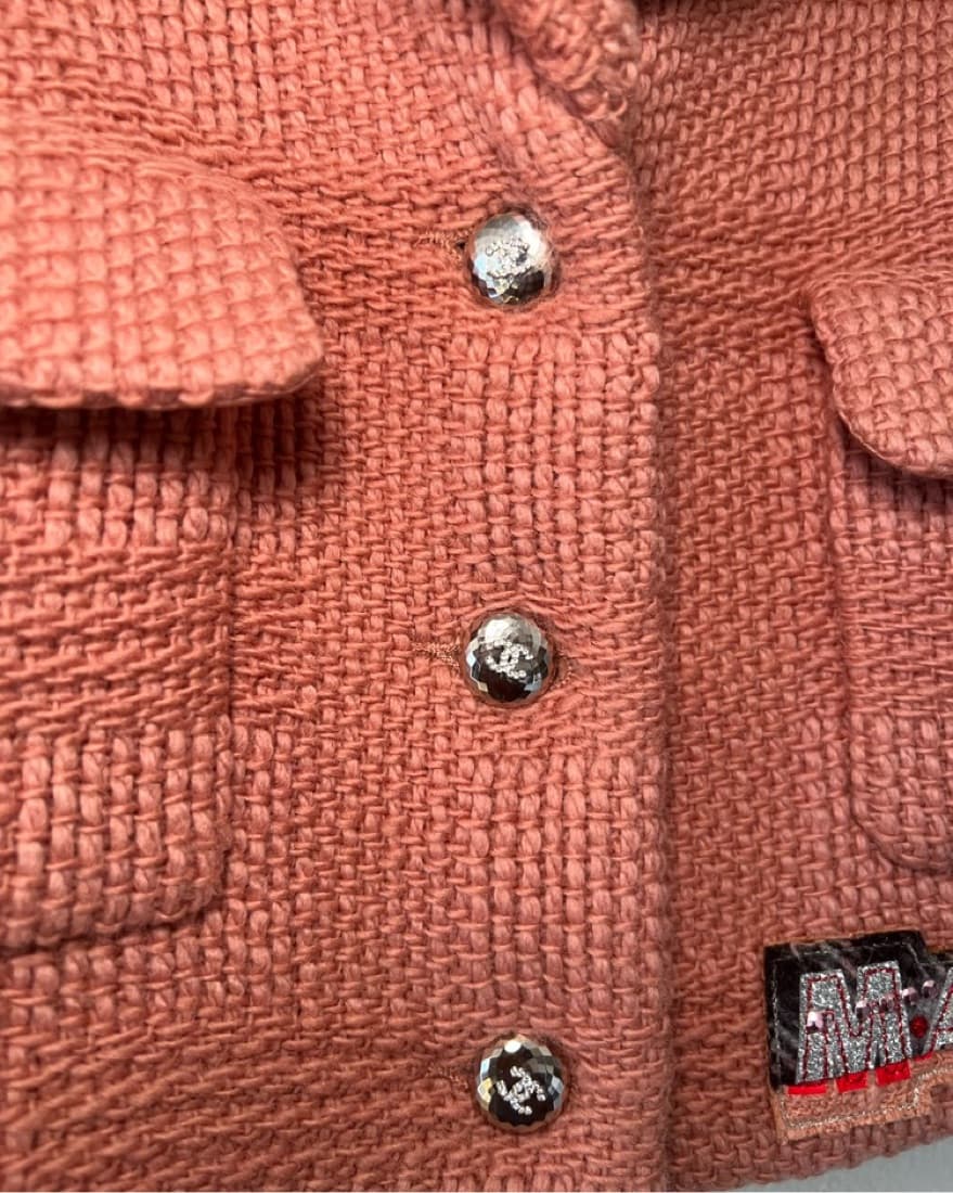 Pink Tweed Chanel Vest With Embroidery - Image 4