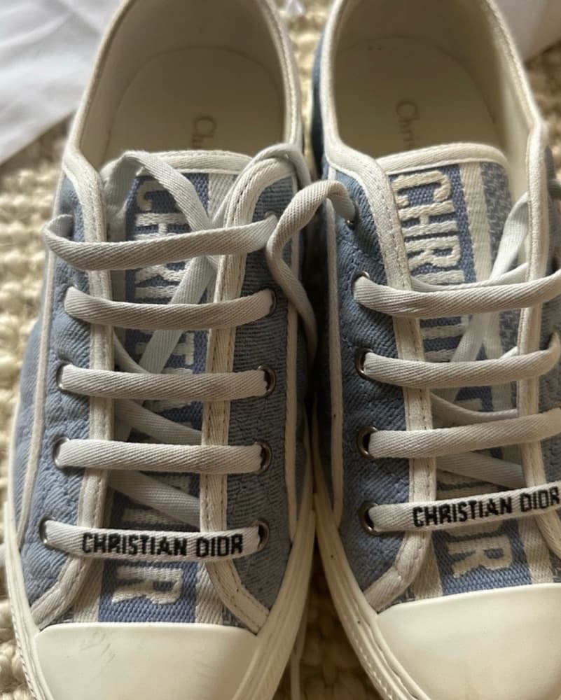 Dior Low Top Converse Blue  - Image 5