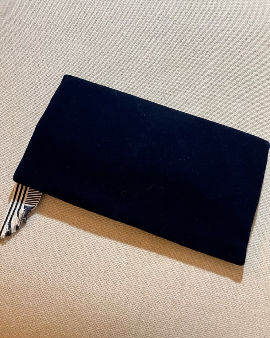 Navy Velvet Clutch - Image 2