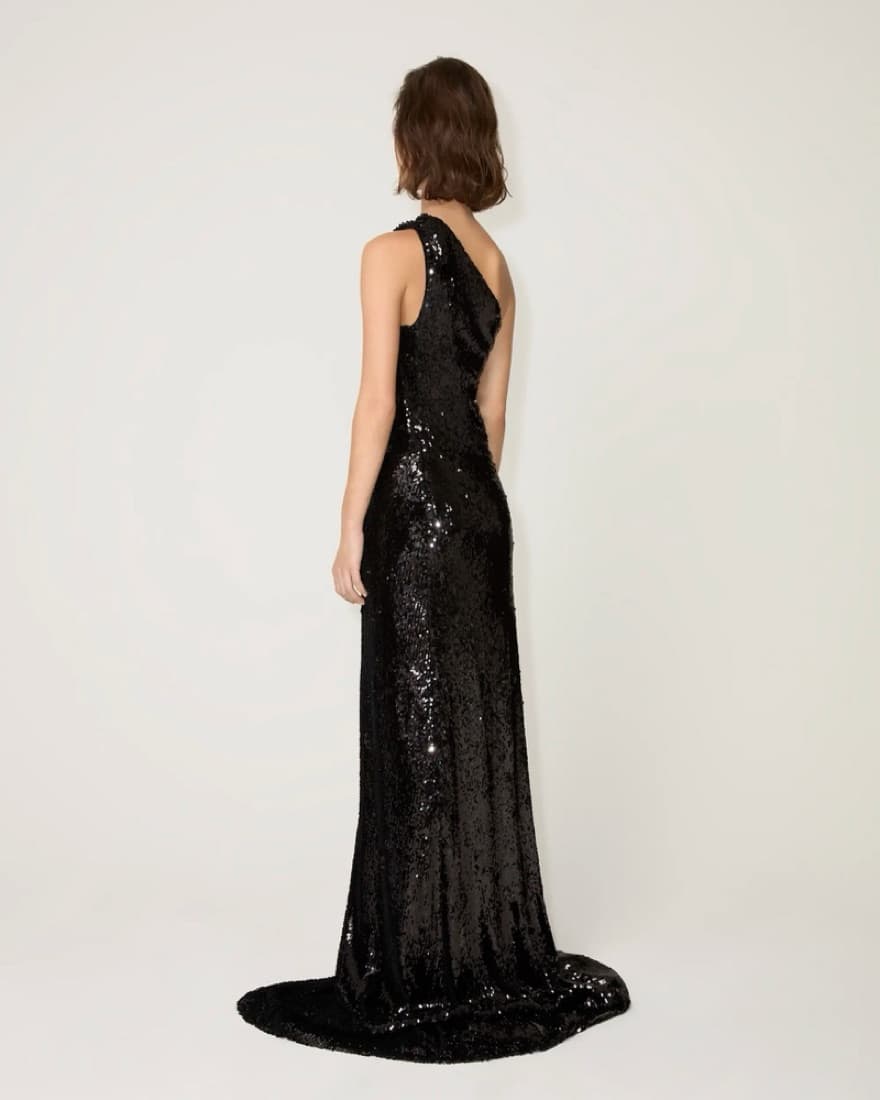 Sequin One Shoulder Gown - Image 2