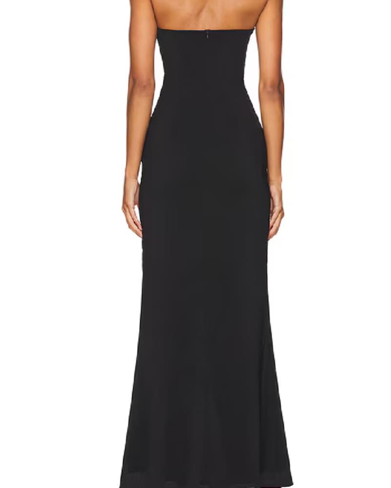 Black Lace Formal Maxi Dress - Image 3