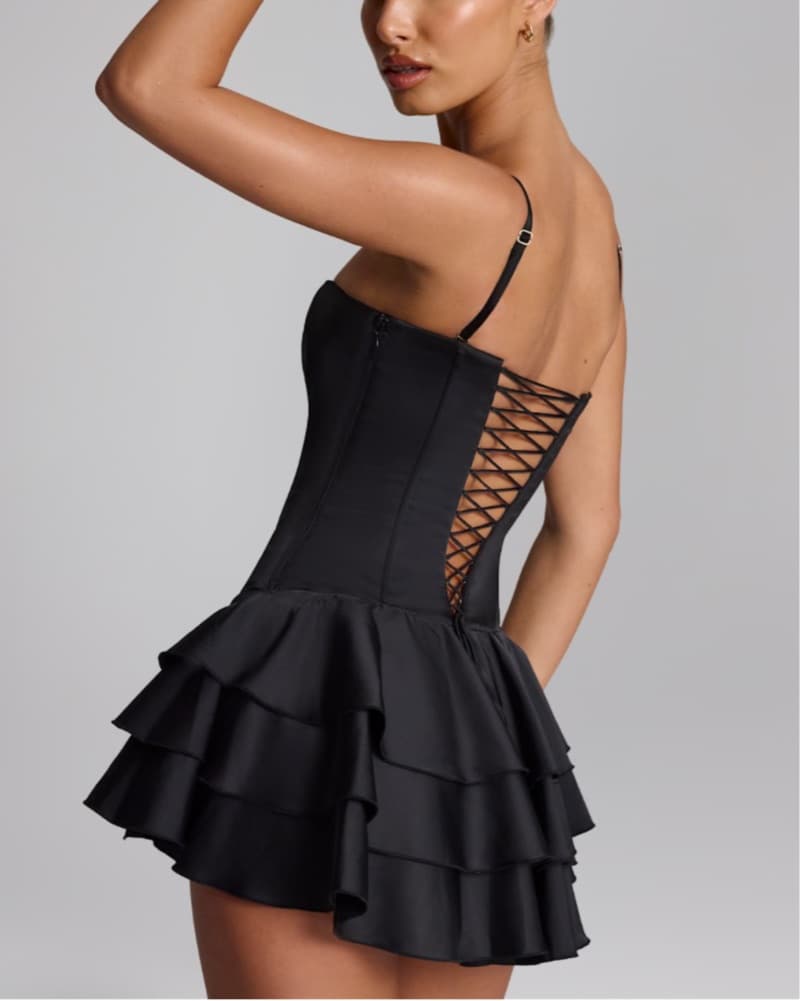 Black Ruffled Romper - Image 2