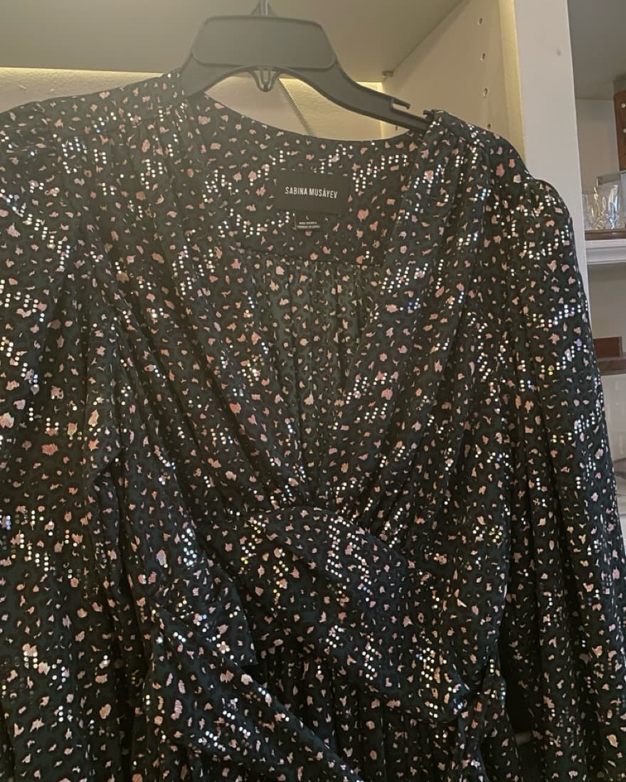 Sabrina Musayev Bubble Hem Sparkly Dress - Image 3